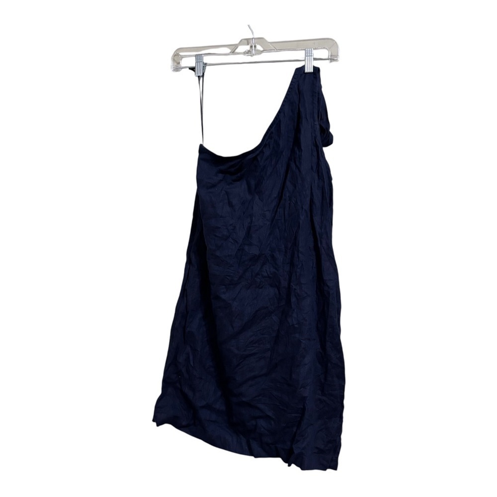 New J.Crew linen shift mini dress one shoulder size SM - Picture 4 of 7